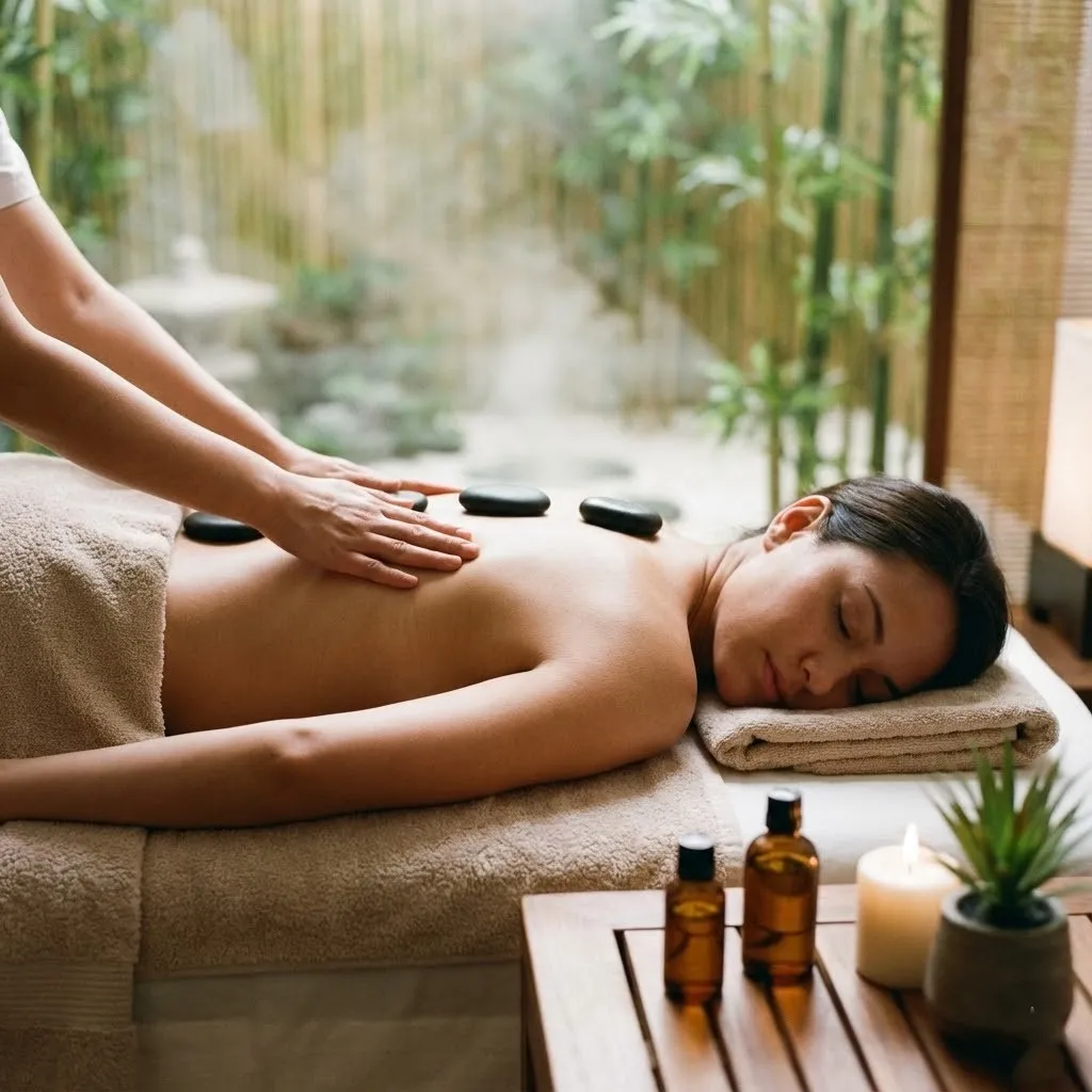 Massage aux pierres chaudes